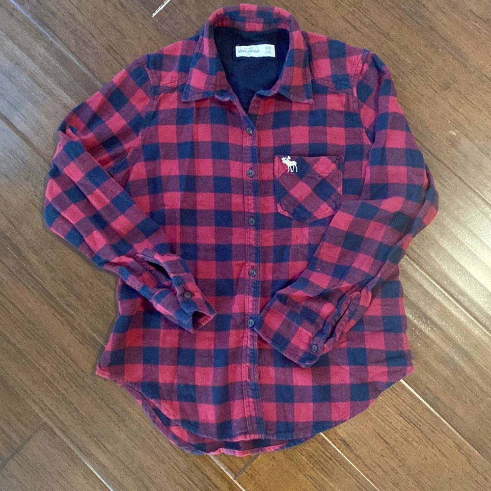 Abercrombie buffalo plaid button down